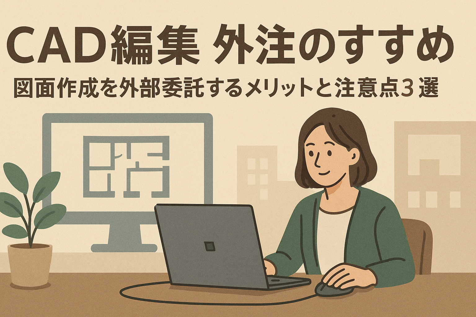 CAD編集 外注のすすめ｜図面作成を外部委託するメリットと注意点3選